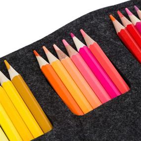 img 2 attached to Felt Pencil Holder Organizer - 8 Slot Pencil Storage Organizer for Travel Drawing - Pencil Storage Case - Ideal Gift for Boys, Boyfriends, Students, Kids (Pencils Not Included)