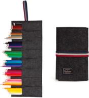 felt pencil holder organizer - 8 slot pencil storage organizer for travel drawing - pencil storage case - ideal gift for boys, boyfriends, students, kids (pencils not included) logo