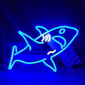 img 2 attached to Shark Neon Lifelike Children Birthday Christmas