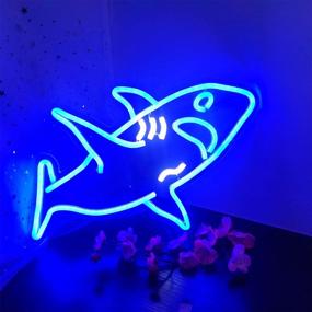 img 1 attached to Shark Neon Lifelike Children Birthday Christmas