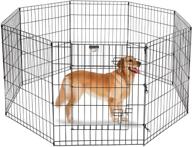 🐾 foldable metal pet exercise playpen collection by pet trex - indoor/outdoor enclosure with gate for dogs, cats, and small animals logo