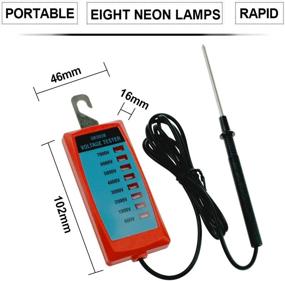 img 1 attached to ⚡ ALLOSUN GK503B NEON Electric Fence Voltage Tester - Maximum 7 kV, Red