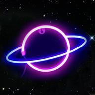 planet neon sign led light logo