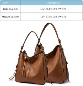 img 2 attached to 👜 Realer Women's Leather Shoulder Handbags with Adjustable Straps - Bags & Wallets