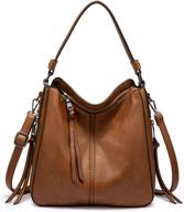 👜 realer women's leather shoulder handbags with adjustable straps - bags & wallets logo