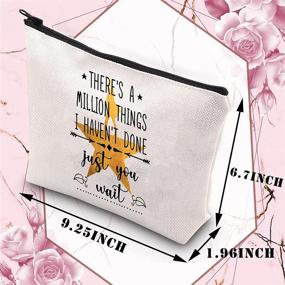 img 3 attached to 🎭 Optimized Makeup Bag with Hamilton Broadway Musical Theme - A Million Things I Haven't Done, Just You Wait Quote, Zipper Pouch for Cosmetics - Perfect Alexander Hamilton Gift