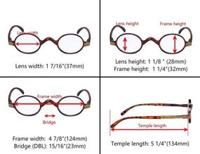 img 2 attached to 👓 Eyekepper Large Round Reading Glasses: Vintage Professor Oval Readers (Grey Stripe,+2.00)