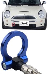 img 1 attached to JGR Blue Front Bumper Tow Hook Bolt On Aluminum Sport Racing Accessories Tow Eye Hook Hinge Compatible With Mini Cooper R50 R51 R52 R53 R55 R56 R57 R58 R59 1St Gen &Amp