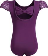 🩰 molldan girls dance ballet leotards: short sleeve criss cross straps back for unmatched style & comfort logo