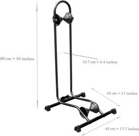 img 3 attached to 🚲 Bikehand Floor Parking Rack Stand - for Indoor/Outdoor Storage of Mountain, Road, and Fat Tire Bicycles