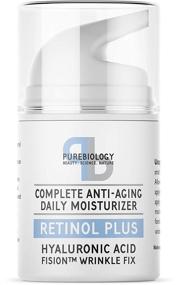 img 3 attached to 🔬 Pure Biology Retinol Moisturizer Cream with Hyaluronic Acid, Vitamins B5 E & Breakthrough Complex - Anti Aging Face & Eye Skin Care for Men & Women, All Skin Types, 1.7 OZ