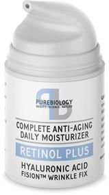 img 4 attached to 🔬 Pure Biology Retinol Moisturizer Cream with Hyaluronic Acid, Vitamins B5 E & Breakthrough Complex - Anti Aging Face & Eye Skin Care for Men & Women, All Skin Types, 1.7 OZ