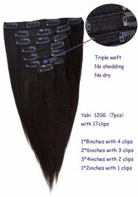 img 2 attached to Extension Herchuse Straight Natural Unpocessed Hair Care for Hair Extensions, Wigs & Accessories
