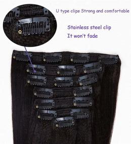 img 1 attached to Extension Herchuse Straight Natural Unpocessed Hair Care for Hair Extensions, Wigs & Accessories