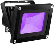 🔦 houlight high power uv led black light flood light ip65-waterproof for blacklight party supplies, neon glow, birthdays, blacklights, curing логотип