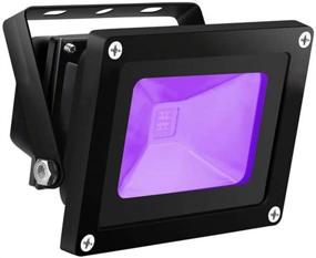 img 1 attached to 🔦 HouLight High Power UV LED Black Light Flood Light IP65-Waterproof for Blacklight Party Supplies, Neon Glow, Birthdays, Blacklights, Curing