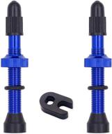 🔒 keywell tubeless presta valve stem- 2 pack lightweight alloy air valve stem with valve core remover tool- choose color/size logo