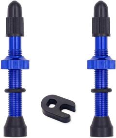 img 4 attached to 🔒 KEYWELL Tubeless Presta Valve Stem- 2 Pack Lightweight Alloy Air Valve Stem with Valve Core Remover Tool- Choose Color/Size