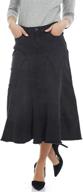 👗 esteez women's denim midi skirt: a-line, stretch jean skirt with pockets - aspen delight logo