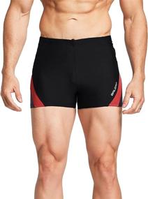 img 4 attached to BALEAF Men's Square Leg Athletic Swim Jammers: Durable Training Splice Team Swimsuit for Maximum Performance