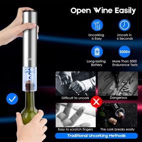 img 3 attached to Electric Automatic Corkscrew Rechargeable Stainless