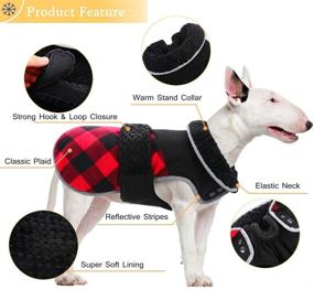 img 2 attached to 🐶 Windproof Dog Winter Coat with Reflective Vest and Fleece Lining - Perfect for Bulldogs, Labrador, Golden Retrievers