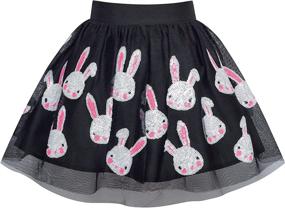 img 3 attached to 🐰 Easter Egg Hunter Bunny Skirt Set with Rabbit Bunny Headband for Girls by Sunny Fashion