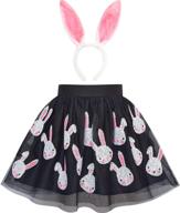 🐰 easter egg hunter bunny skirt set with rabbit bunny headband for girls by sunny fashion logo