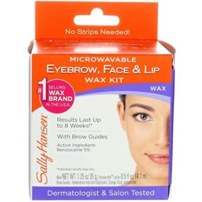 img 3 attached to Effortless Hair Removal: Sally Hansen Microwaveable Wax Kit for Eyebrow/Face/Lip (6 Pack)
