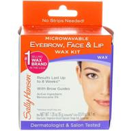 effortless hair removal: sally hansen microwaveable wax kit for eyebrow/face/lip (6 pack) logo
