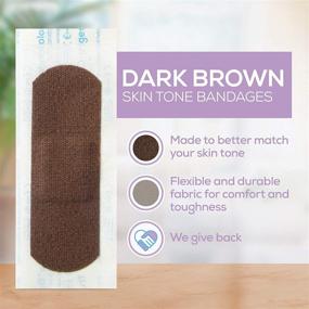 img 3 attached to 🩹 Tru-Colour Bandages: Skin Tone Flexible Fabric Bandages in a Stylish Purple Bag