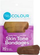 🩹 tru-colour bandages: skin tone flexible fabric bandages in a stylish purple bag логотип