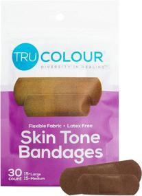 img 4 attached to 🩹 Tru-Colour Bandages: Skin Tone Flexible Fabric Bandages in a Stylish Purple Bag