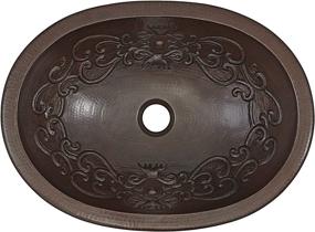 img 2 attached to 🛁 Sinkology SB202-19SC Pauling: Handmade Pure Solid Copper Bath Sink with Elegant Scroll Design