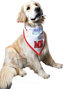 img 3 attached to 🐶 Bulk Dog Pet Bandanas – Premium Birthday, American Flag, and Plaid Scarfs for Dogs Set. Wholesale and Bulk Options Available – Ideal for Small and Large Pets (Birthday, 1 Pack)