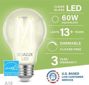 img 3 attached to 💡 Certified Dimmable LED Filament by Sigalux - Equivalent to Traditional Bulbs