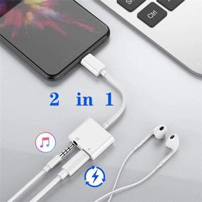 img 4 attached to 🎧 [Apple MFi Certified] 2-в-1 адаптер Lightning для iPhone, адаптер Lightning для разъема наушников 3.5 мм - совместим с iPhone 12/12 Pro/11/XS/XR/X 8 7/iPad/iPod, поддерживает все версии iOS.