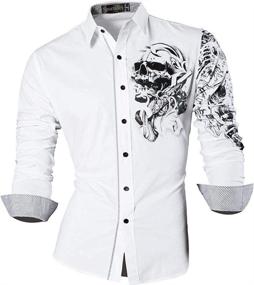 img 4 attached to 👕 Men's Casual Sleeves Button JZS041 Clothing and Shirts by Sportrendy