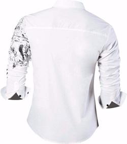 img 2 attached to 👕 Men's Casual Sleeves Button JZS041 Clothing and Shirts by Sportrendy