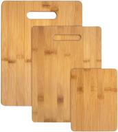 3-piece assorted sizes bamboo cutting board set by totally bamboo logo