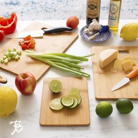 img 2 attached to 3-Piece Assorted Sizes Bamboo Cutting Board Set by Totally Bamboo