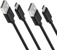 🔌 [2 упаковки] houpu 3-футовый кабель micro usb: быстрая зарядка и синхронизация данных для android, samsung, планшетов fire, читалок kindle, htc, nokia, sony, motorola - черный логотип