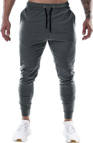 img 4 attached to 🏃 Leapruntor Men's Joggers: Tapered Slim Fit Sweatpants for Running & Training