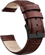 🐊 ritche quick release leather alligator: stylish & convenient watch strap upgrade logo