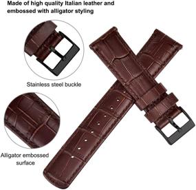 img 3 attached to 🐊 Ritche Quick Release Leather Alligator: Stylish & Convenient Watch Strap Upgrade