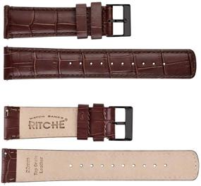 img 2 attached to 🐊 Ritche Quick Release Leather Alligator: Stylish & Convenient Watch Strap Upgrade