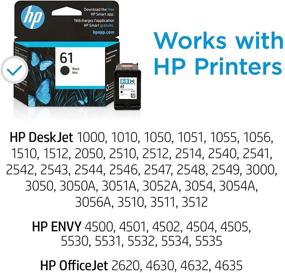 img 3 attached to 🖨️ HP 61 Black Ink Cartridge for DeskJet & OfficeJet Series, Instant Ink Eligible, CH561WN