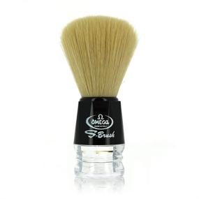 img 1 attached to Omega S-Brush Synthetic Shaving Brush Black 10019: A Superior Shaving Experience