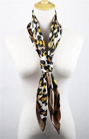 img 1 attached to Vabovin Fashion: 35x35 Silk-Like Large Square Satin Scarf for Hair Wrapping at Night