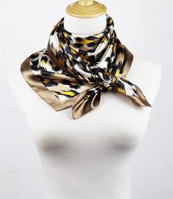 img 2 attached to Vabovin Fashion: 35x35 Silk-Like Large Square Satin Scarf for Hair Wrapping at Night